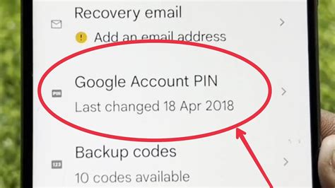Create or change your Google Account PIN .